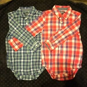 OshKosh Flannel 24 m Bodysuits